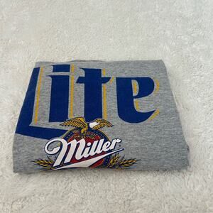 Fruit of The Loom Miller Lite VTG Y2K V- Neck 3/4 Sleeve T Shirt Size XL/XXL